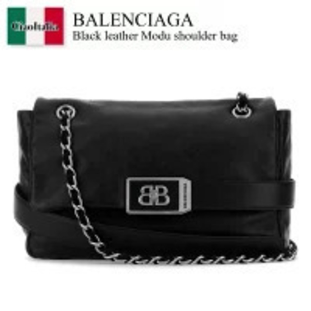 Balenciaga Bag Handbag Black Leather Modu Shoulder Pouch